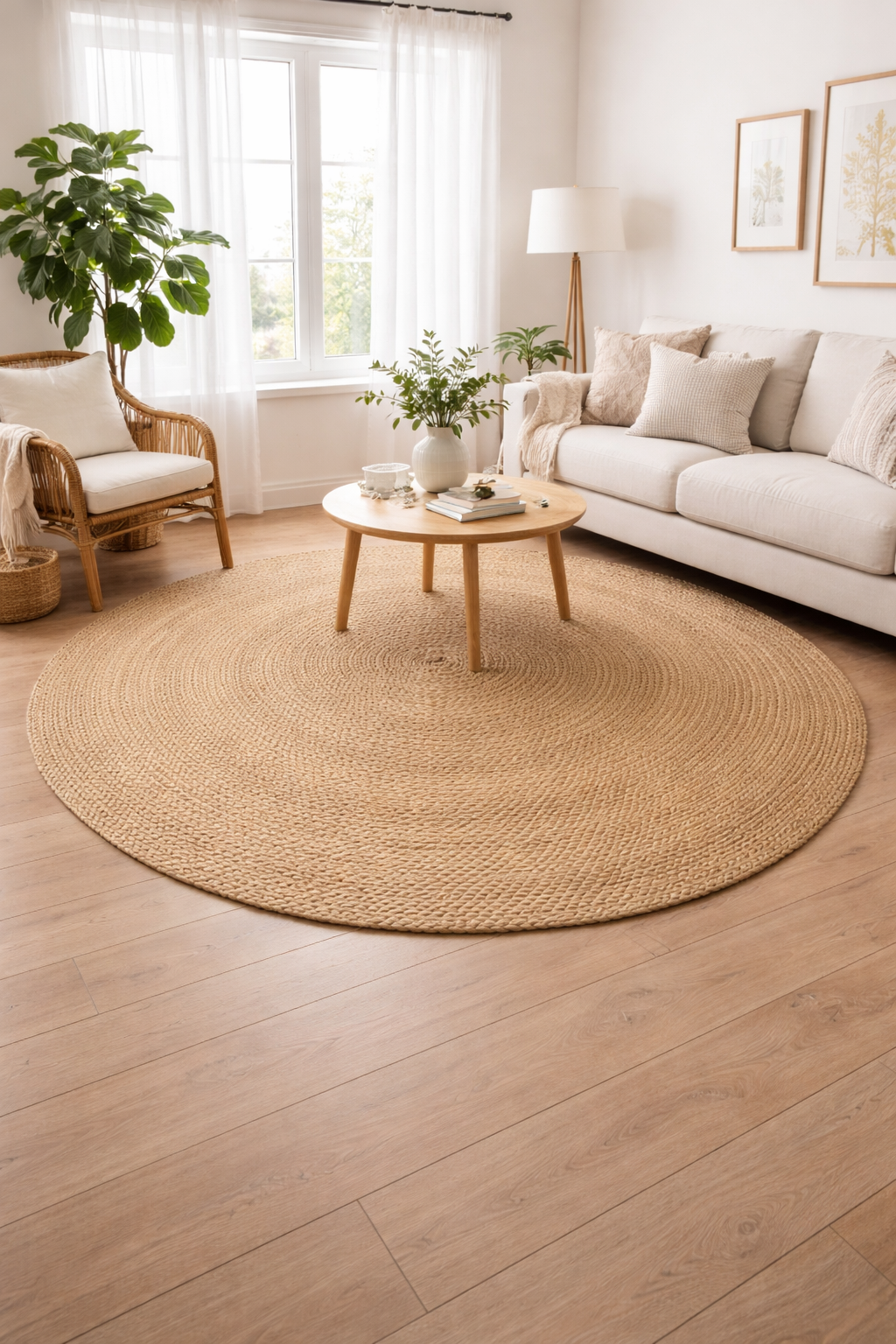 Handmade Jute Rug – Round Rug